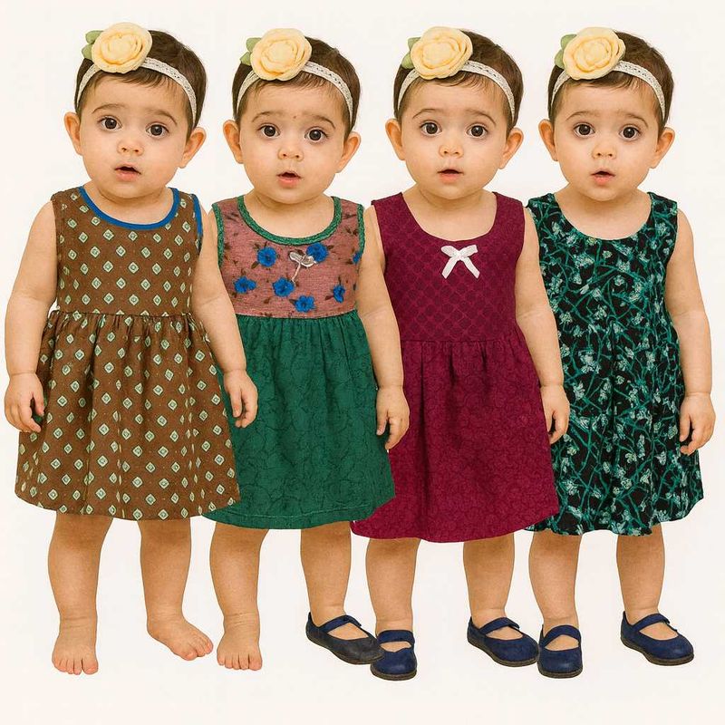 Cute Baby Girl Dresses pack of 4