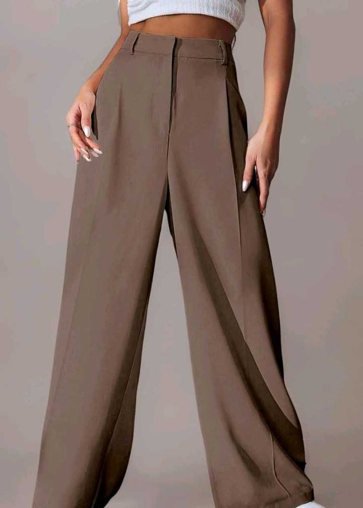 Brown Wide Leg Trousers