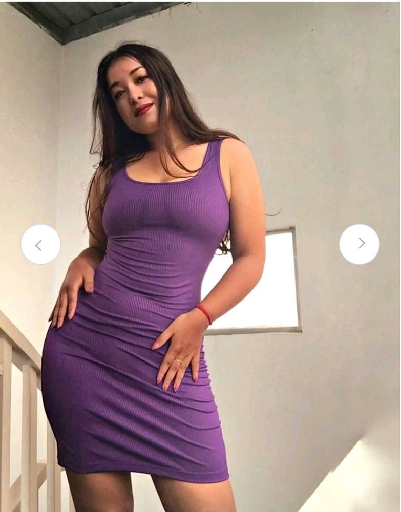 Purple Bodycon Mini Dress
