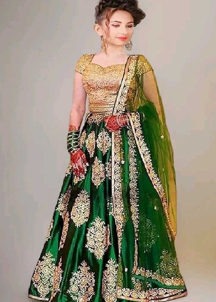 Gorgeous Green Lehenga Choli || size:xl