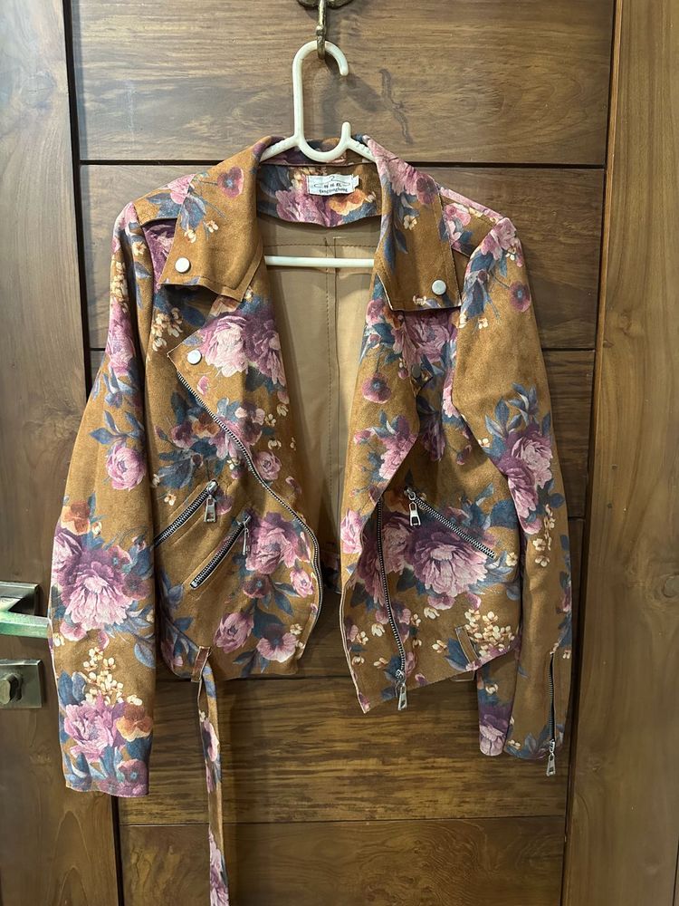 Floral Suede Jacket