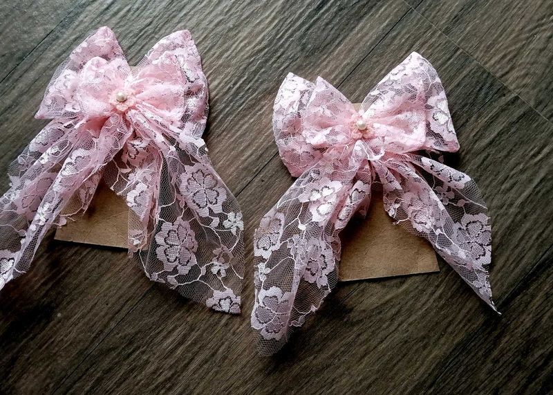 Lace Bow Hair Clips