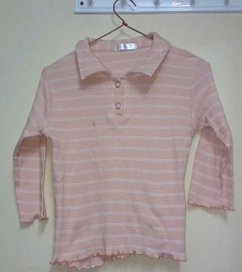 Fitted Collar Top