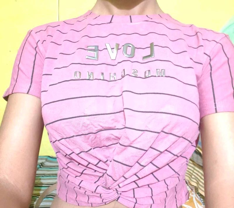 Pink Moschino Inspired Top