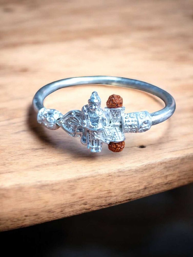 men silver murugan sivan coppu Bracelet