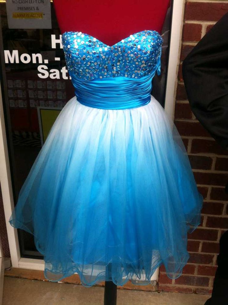 Blue Sequin Party Dress