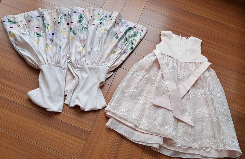 59) Girls&#39; Dress &amp; Bolero Set