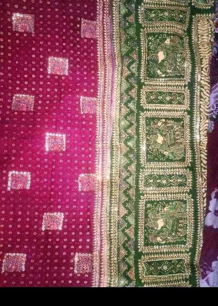Jaipuri Art  Embroidery Design Saree