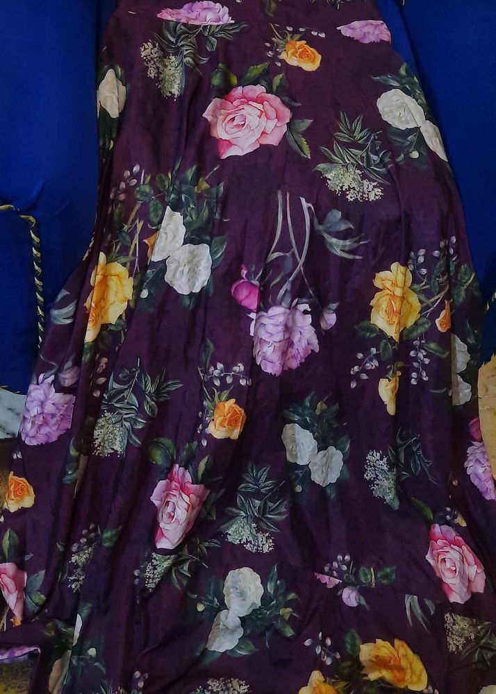 Floral Print long Skirt