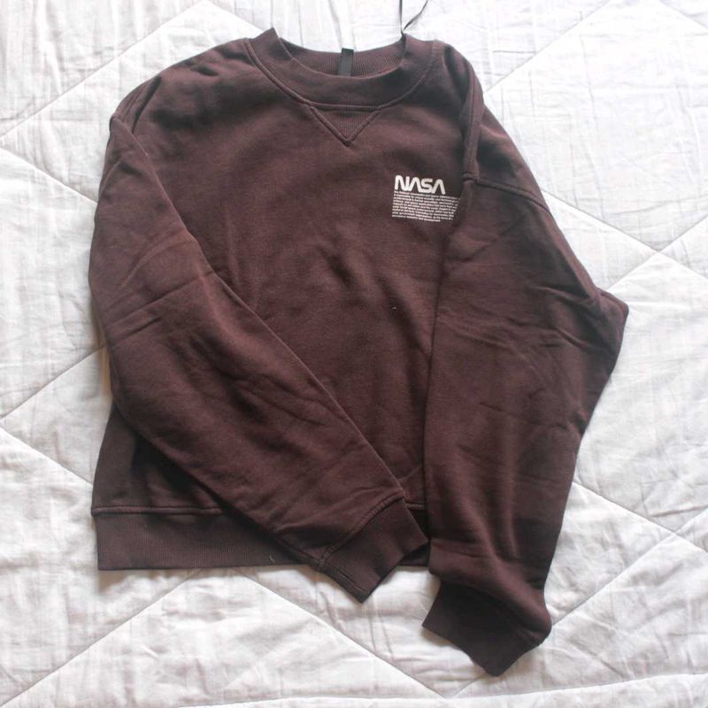 nasa h&amp;m cropped sweat