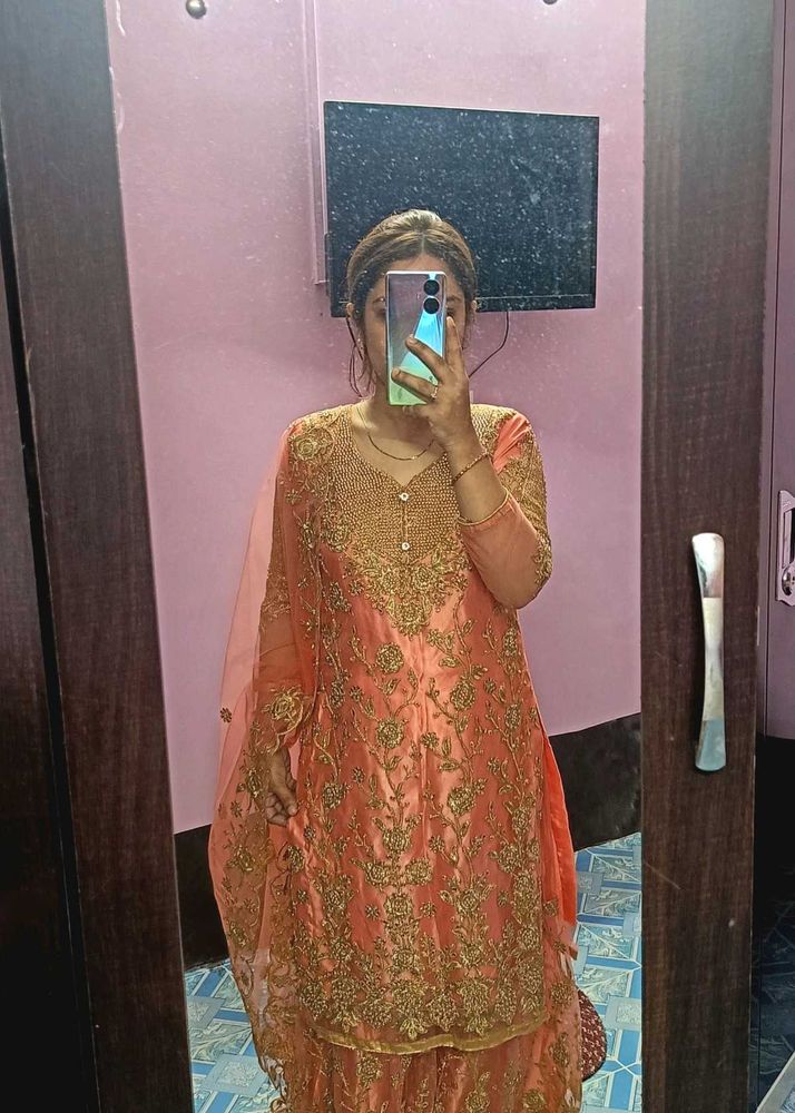 Shara Set With Heavy Work 3 Piece