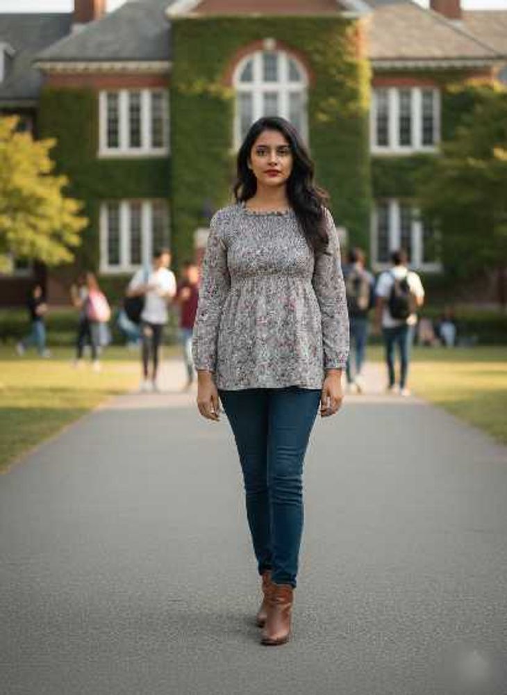 Floral Print Long Sleeve Top