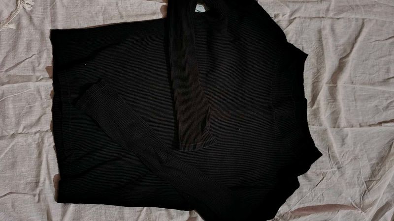 Ribbed Knit Top - Basic Black