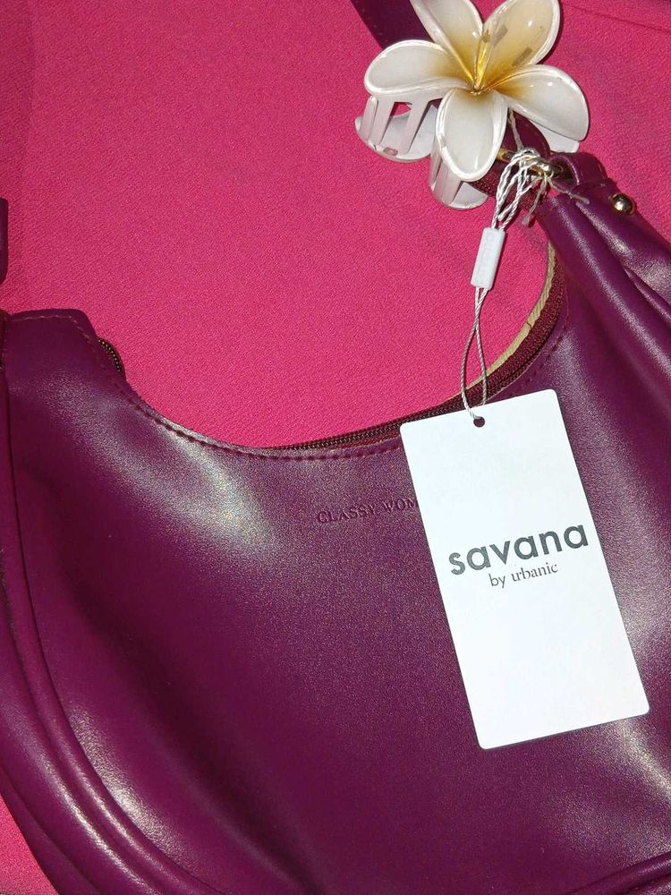 Savana Purple Hobo Bag