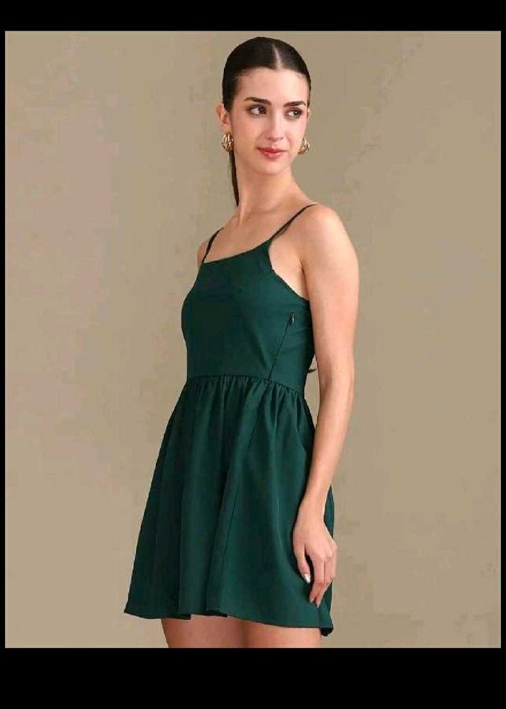 beautiful shein ❤️👉 Green Mini Dress