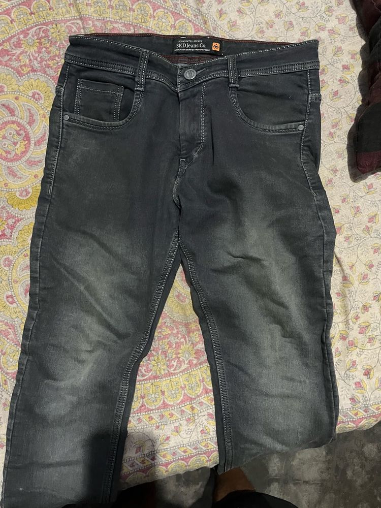 Dark Gray Denim Jeans