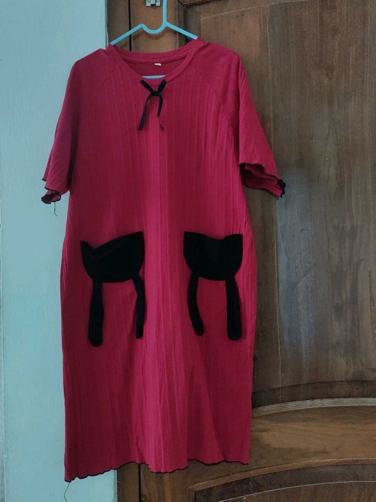 Cute Casual Red Dress