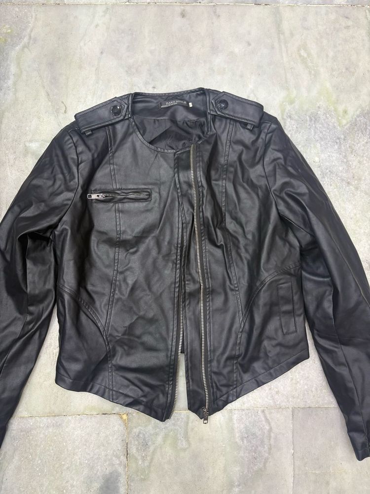 Black Faux Leather Jacket