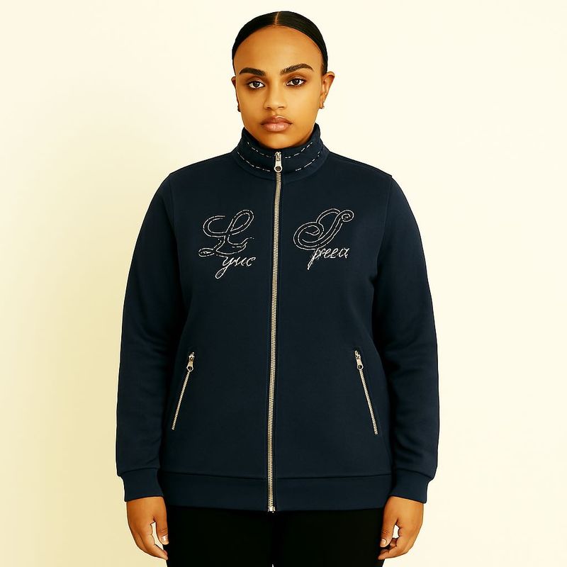 Navy Zip Up Jacket