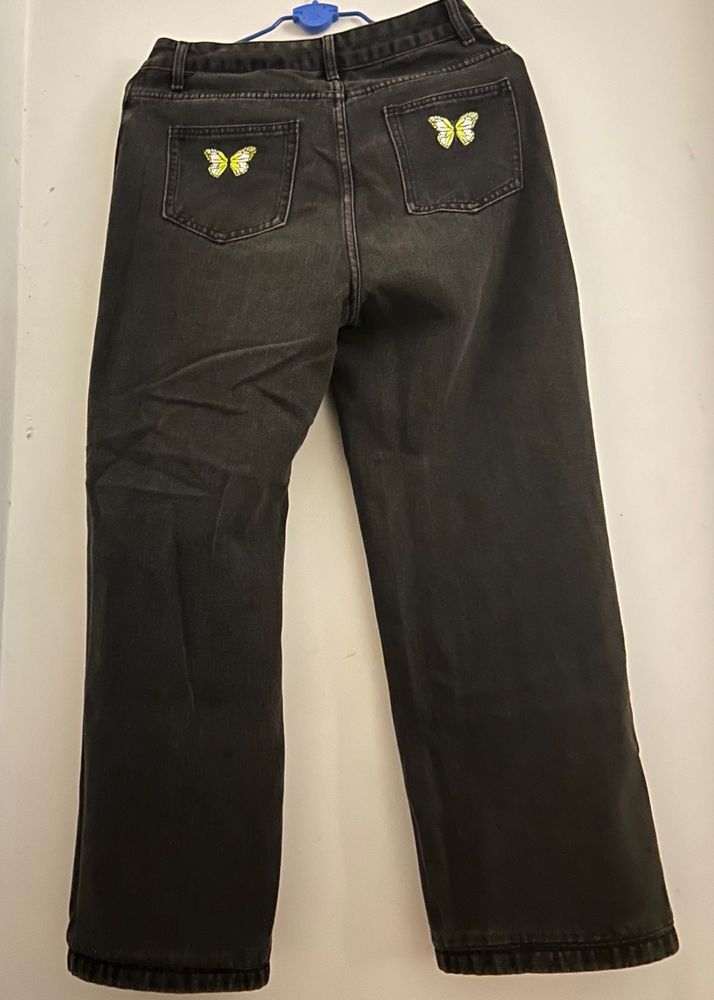 Butterfly Embroidered Jeans