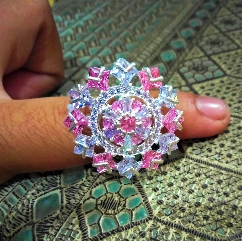 Cocktail Silver Ring