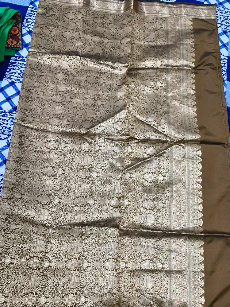 Elegant Brown Silk Saree