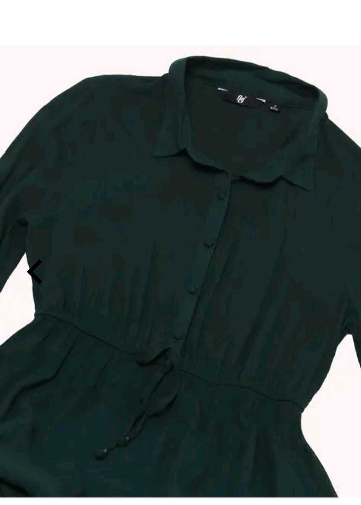 Dark Green Shirt Dress