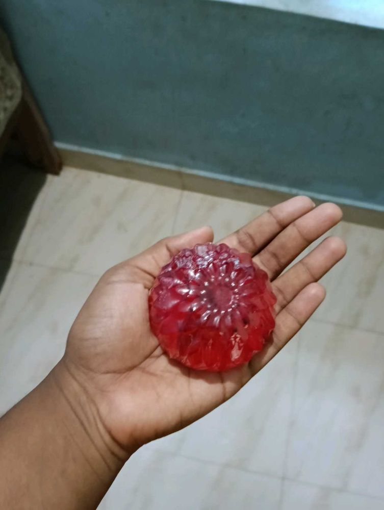 Handcrafted Red Flower Soap