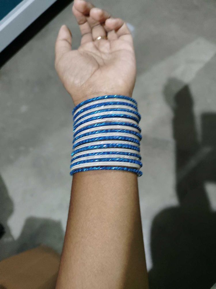 Blue &amp; Silver Bangles