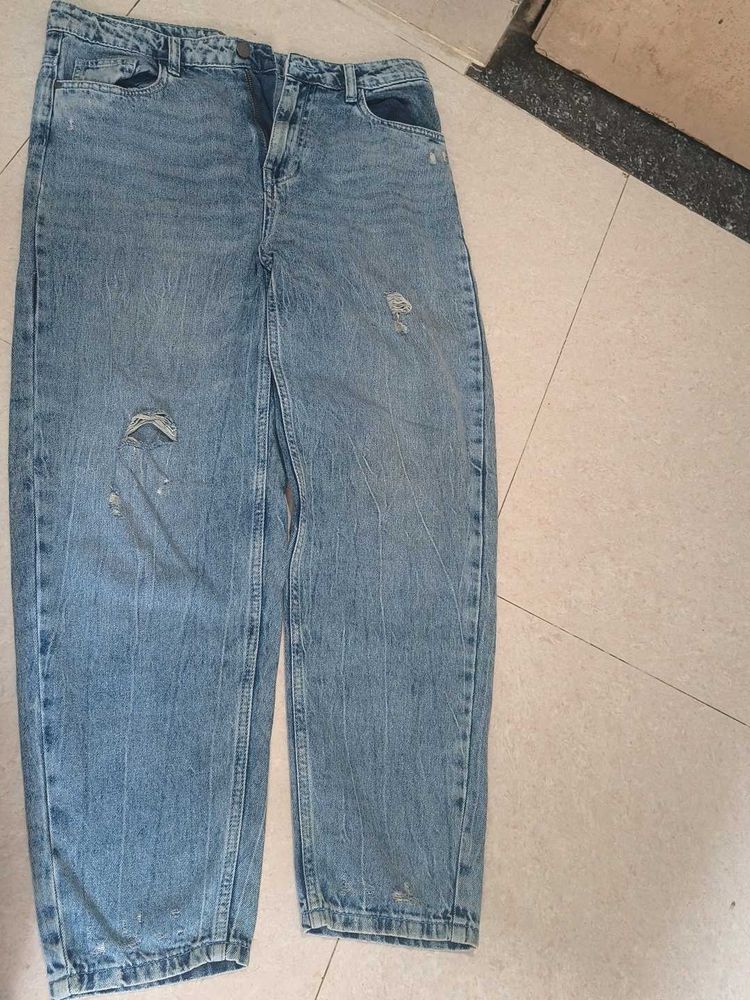 Distressed Denim Jeans