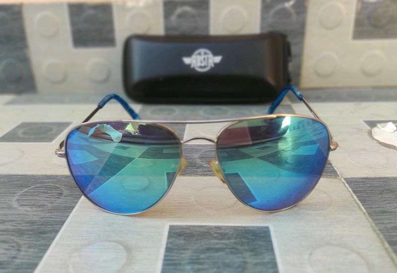 Branded Roadster Sunglass Aviator Blue Oval Shaped