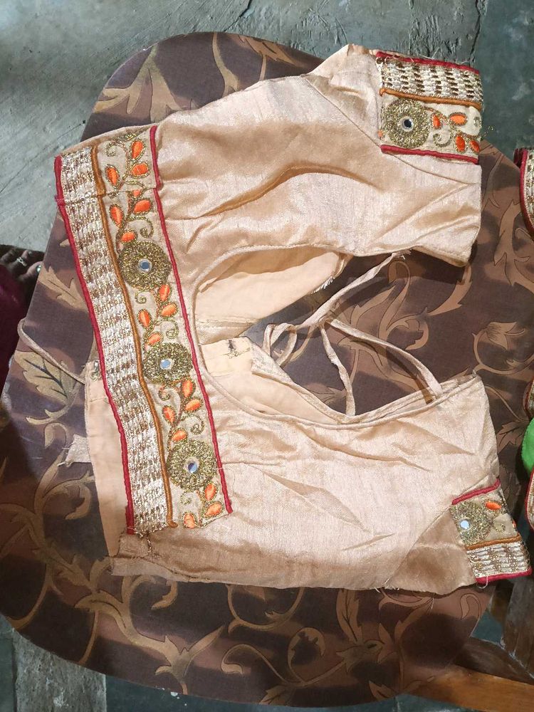 Gold Embellished Sari Blouse