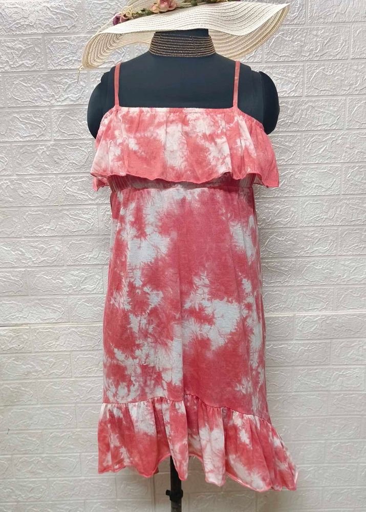 🎁Buy Two Get One Free🎁Tie-Dye Ruffle Dress