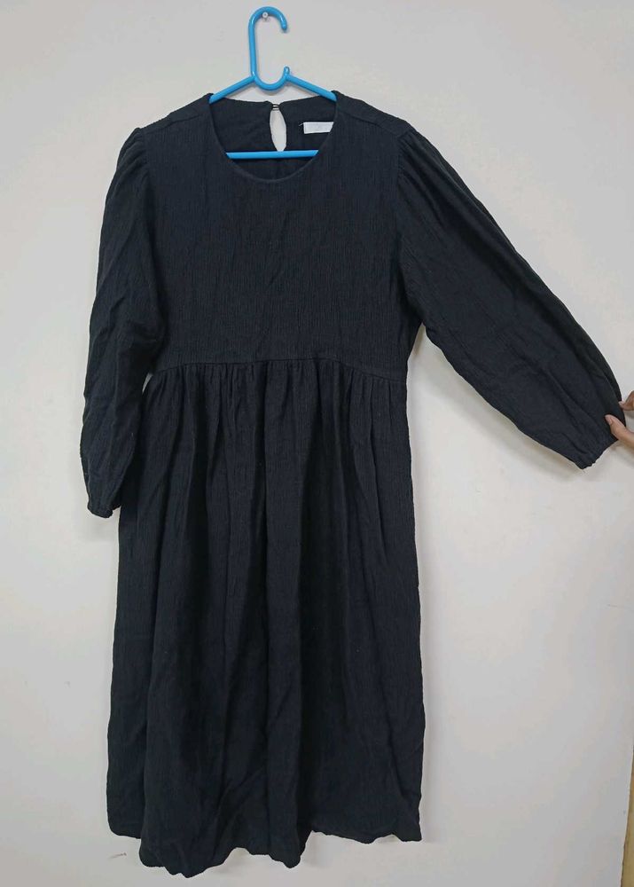 Women A Line Black Dress