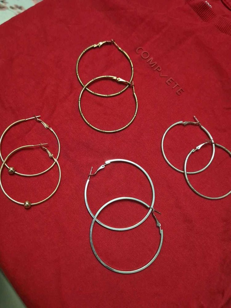 Golden And Silver Hoops