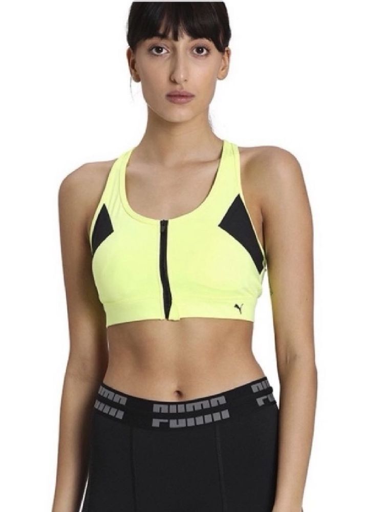 PUMAWomen Sports Lightly Padded Bra (Yellow)