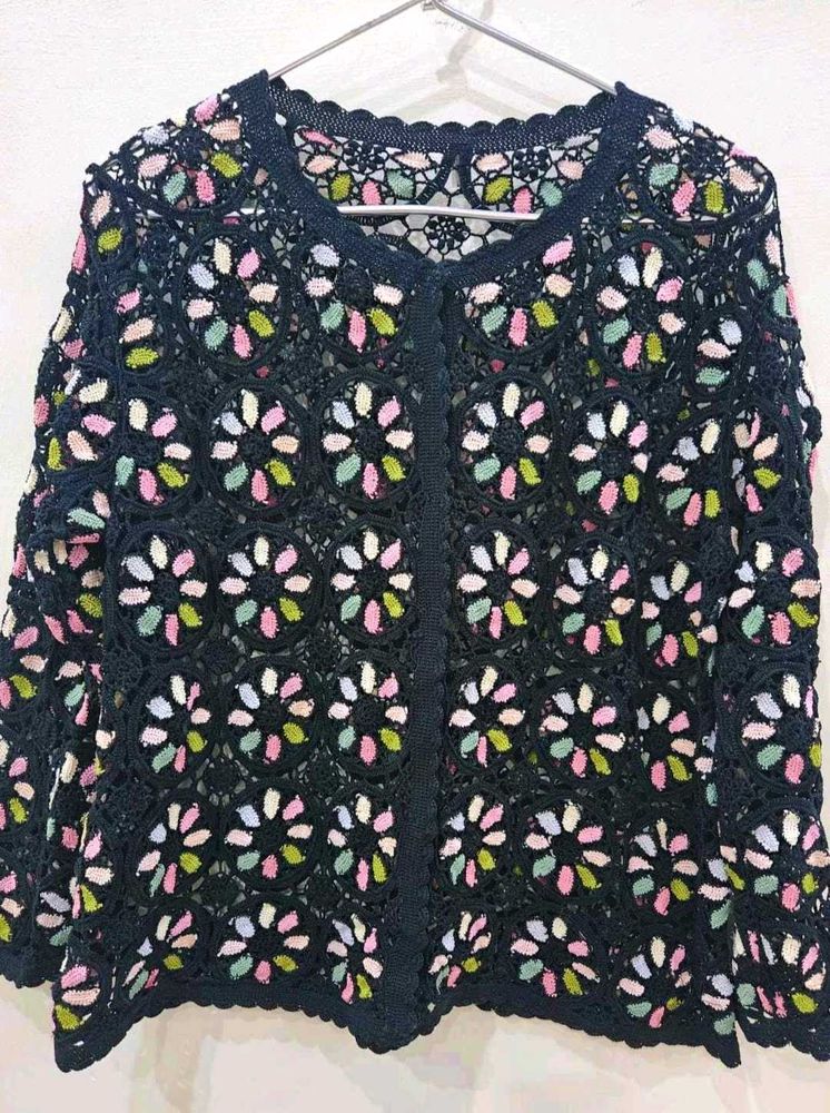 Stylish Crochet Cardigan Top
