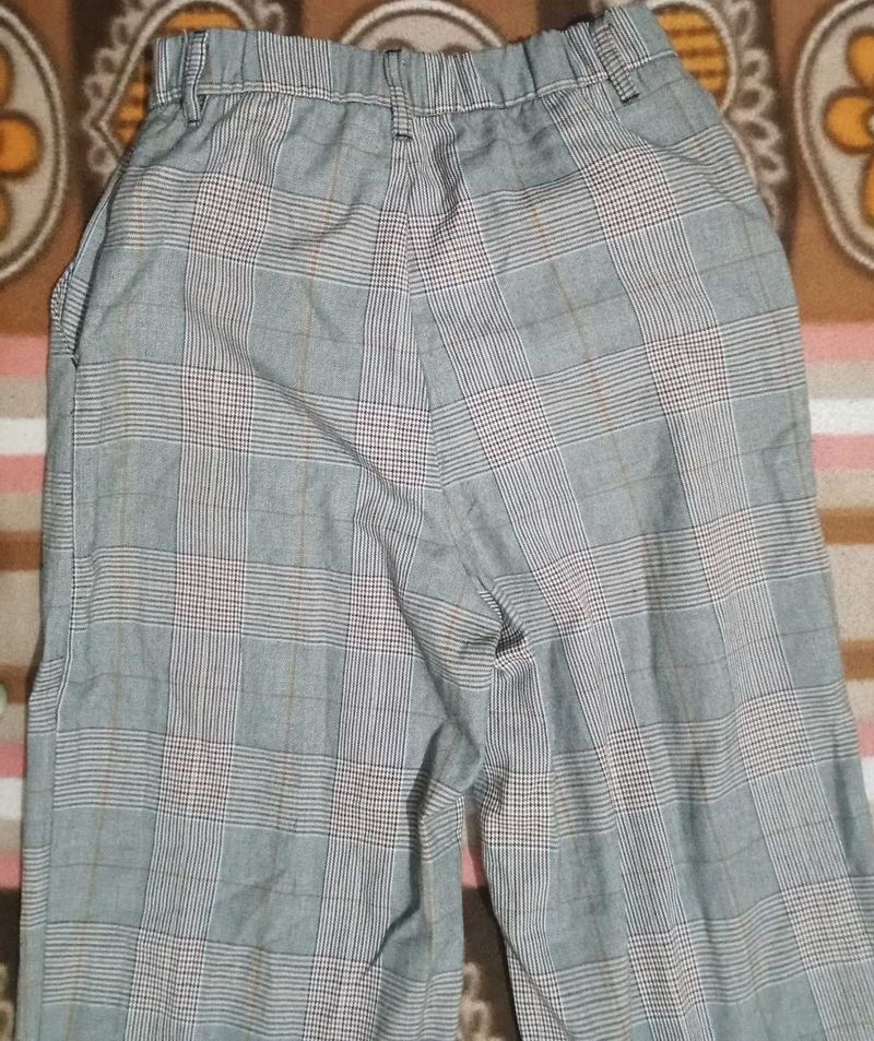 Grey Check Pants