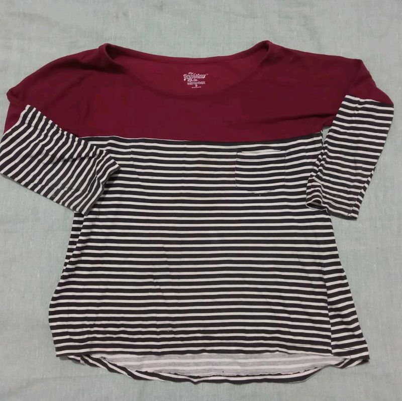 WOMEN STRIPED T SHIRT