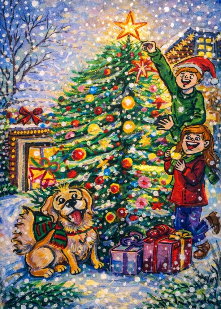 Festive Christmas Tree Art