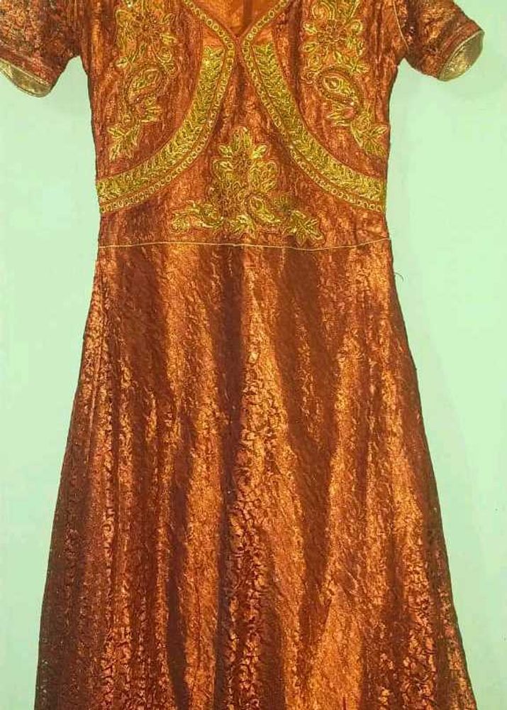 Elegant Copper Embroidered Kurta