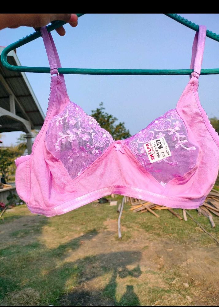 Pink Net Bra
