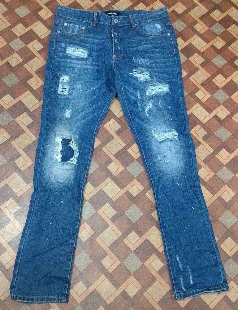 Distressed Denim Jeans