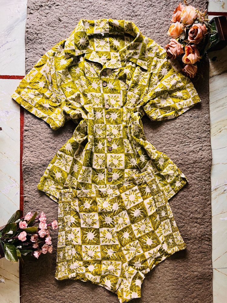 Co-ord Set Shirt Shorts
