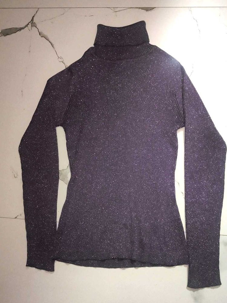 Sparkly Turtleneck Top