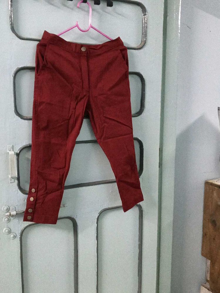 Stylish Maroon Trousers