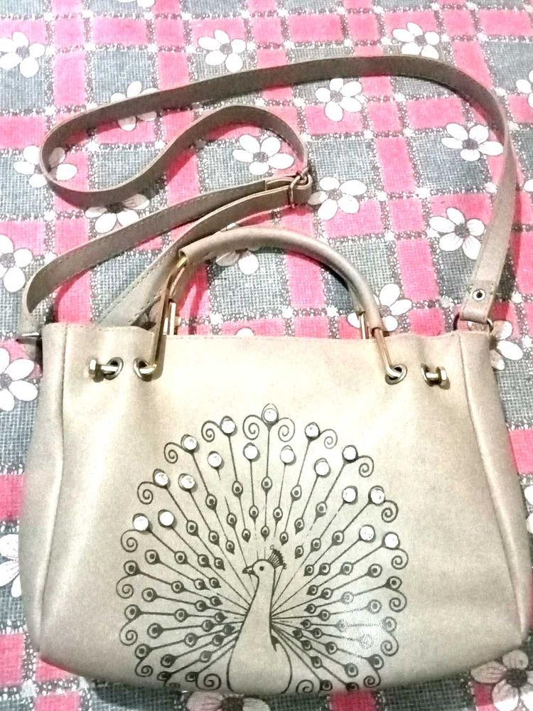 Peacock Design Shoulder Bag