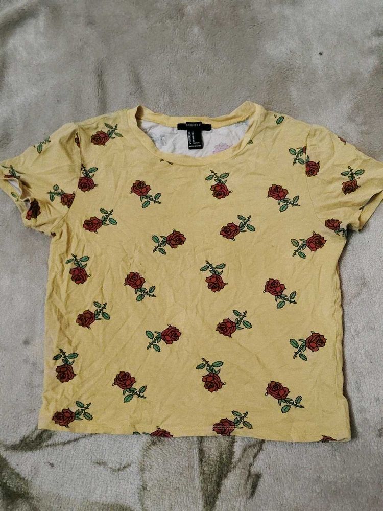 Floral Forever 21 Tee