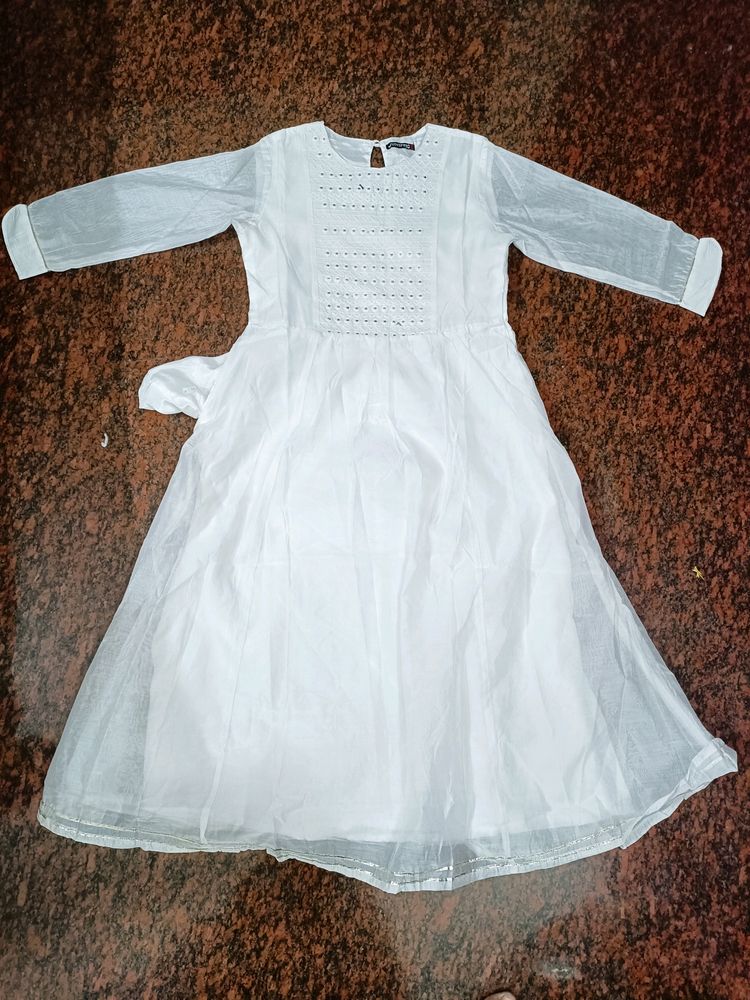 Pure White Angel Georgette Anarkali