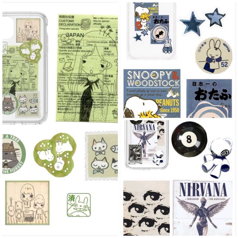 3 Sheets 22 Pcs Phone Cover Stickers Multicolour